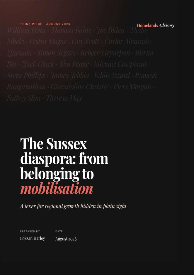 Cover page of the Sussex Diaspora think piece PDF
